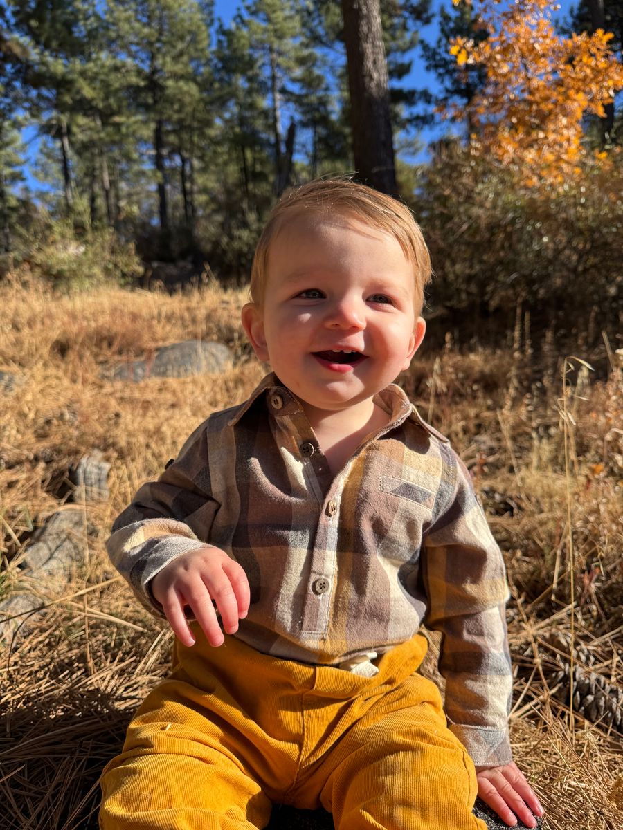 Jasper Onesie - Brown Madras