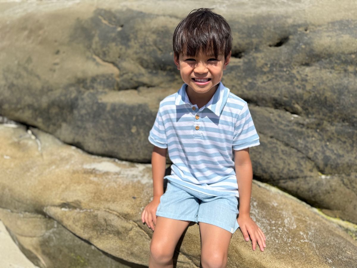 Shipping Polo - Chambray Stripe