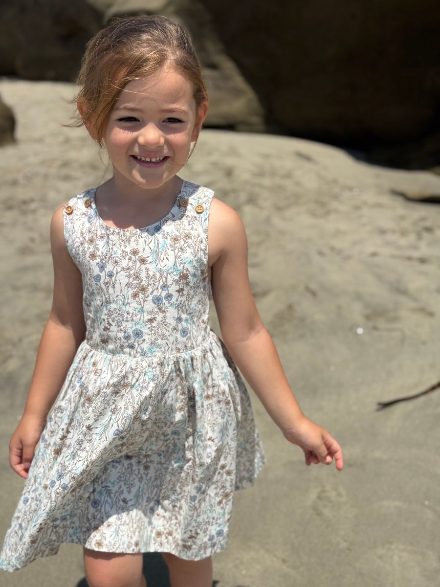 Tilly Dress - Blue Meadow Floral