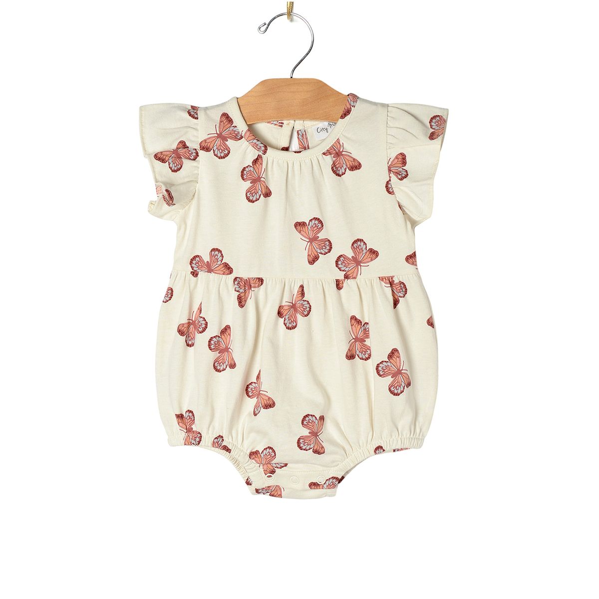 Flutter Sleeve Romper - Butterflies