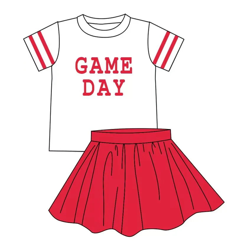 Game Day Skirt Set - Red