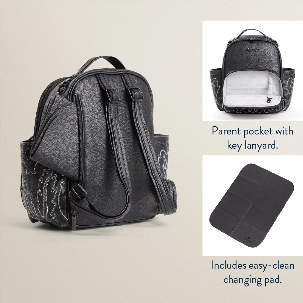 Nash Outlaw Itzy Mini Plus Backpack Diaper Bag - Black