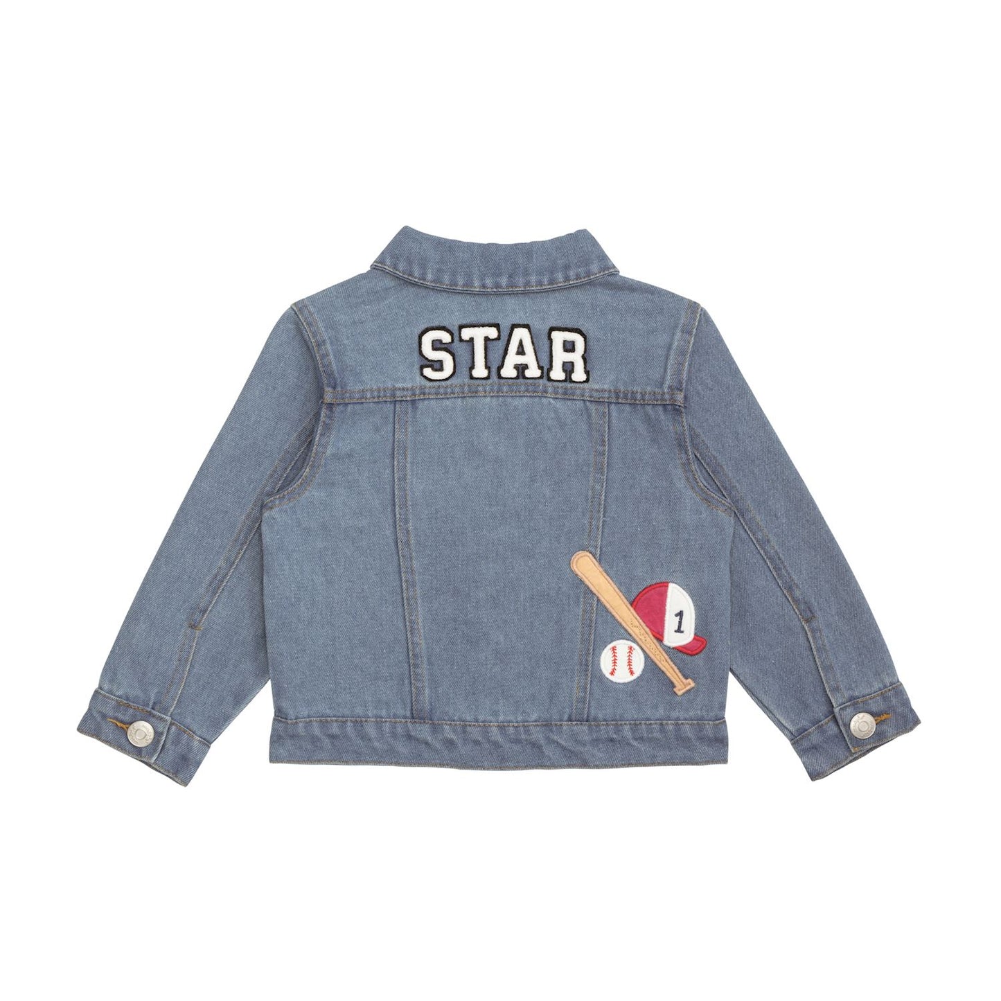 Sports Denim Patch Jacket