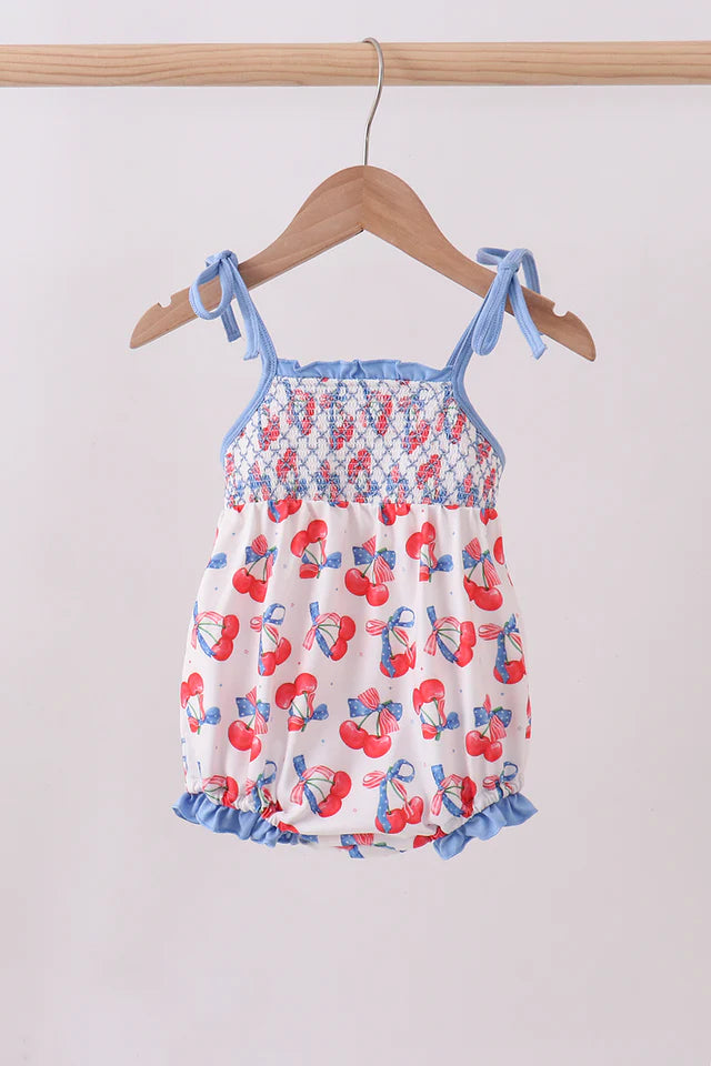 Blue Cherry Smock Bubble