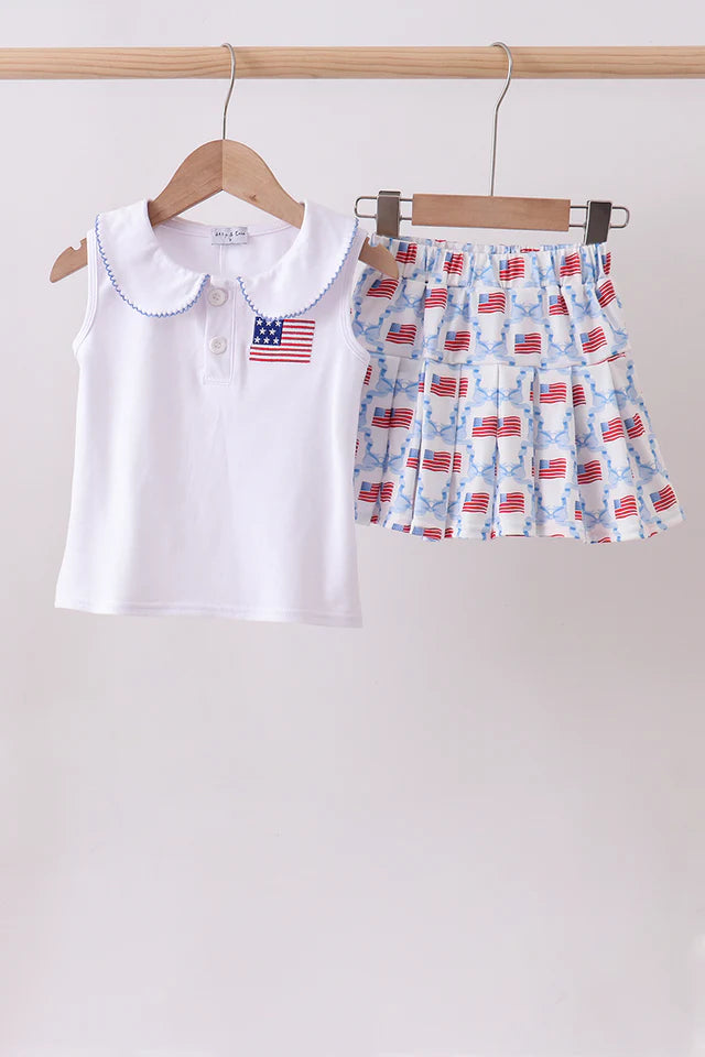 Blue Flag Skort Set