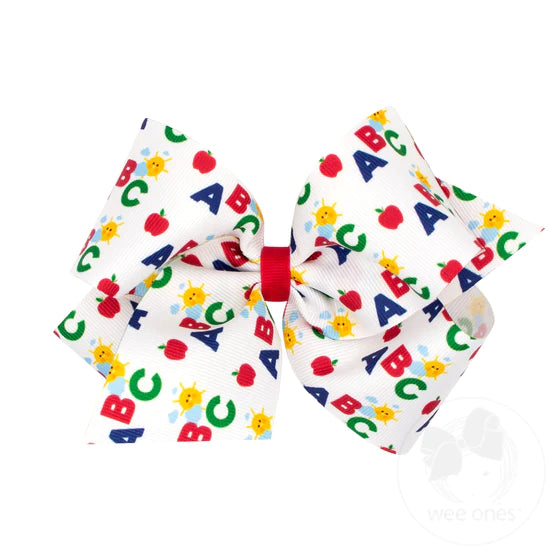King ABC Hair Bow