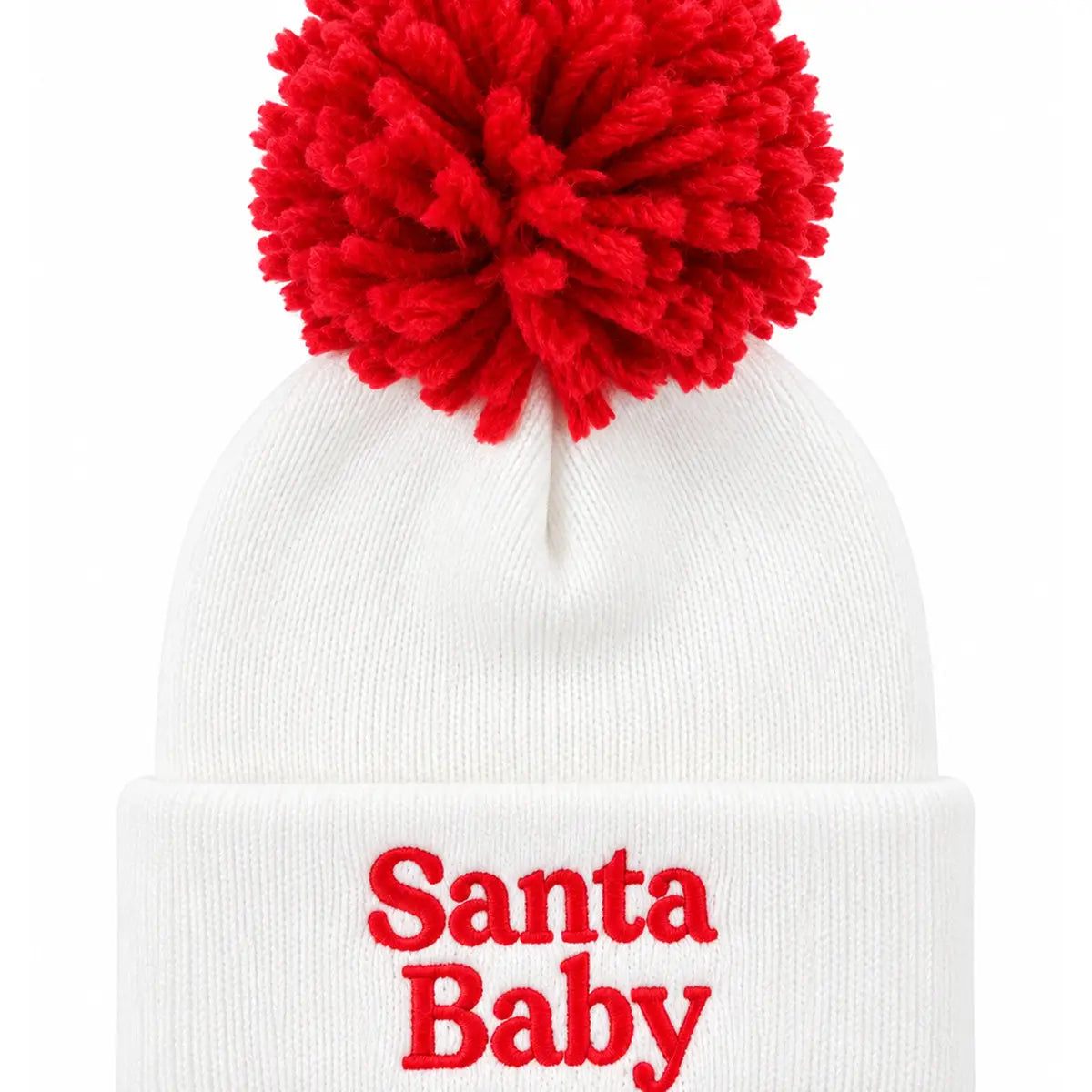 Baby's First Hat-Santa Baby White