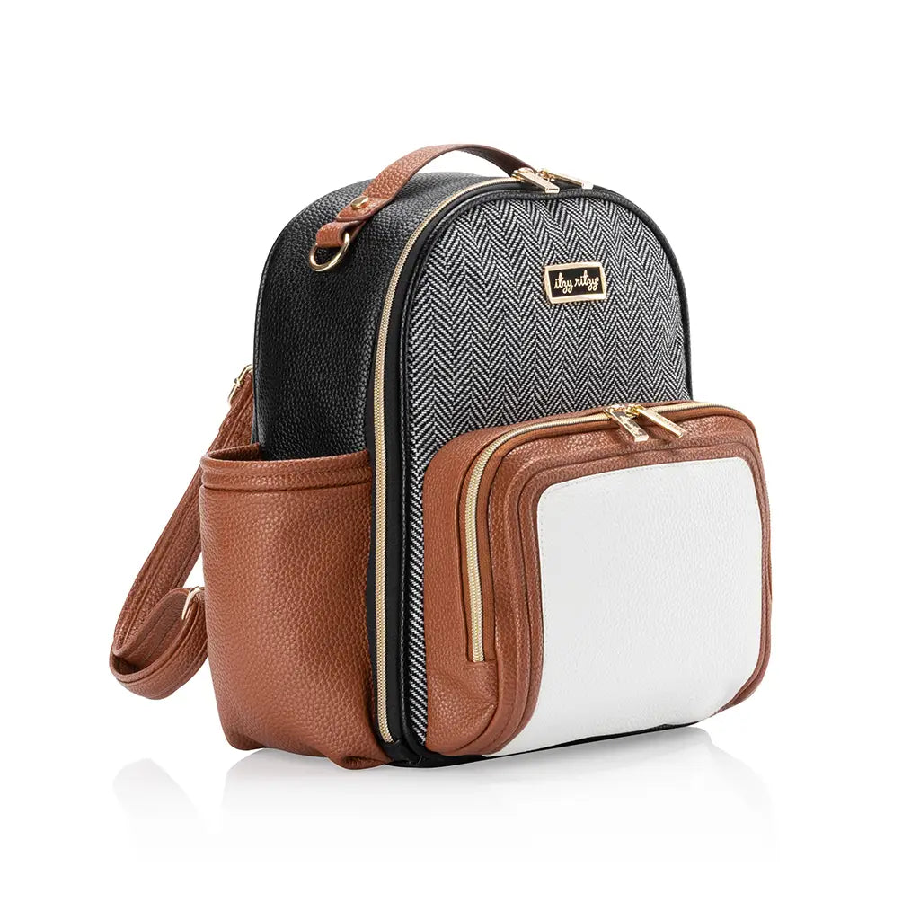 Coffee and Cream Itzy Mini Plus Backpack Diaper Bag