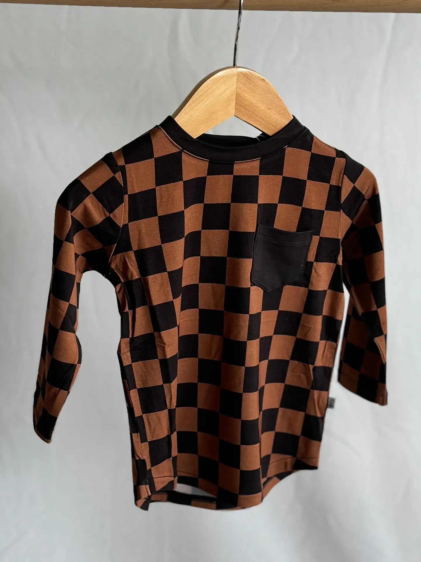 Black/Tan Checkered Tee