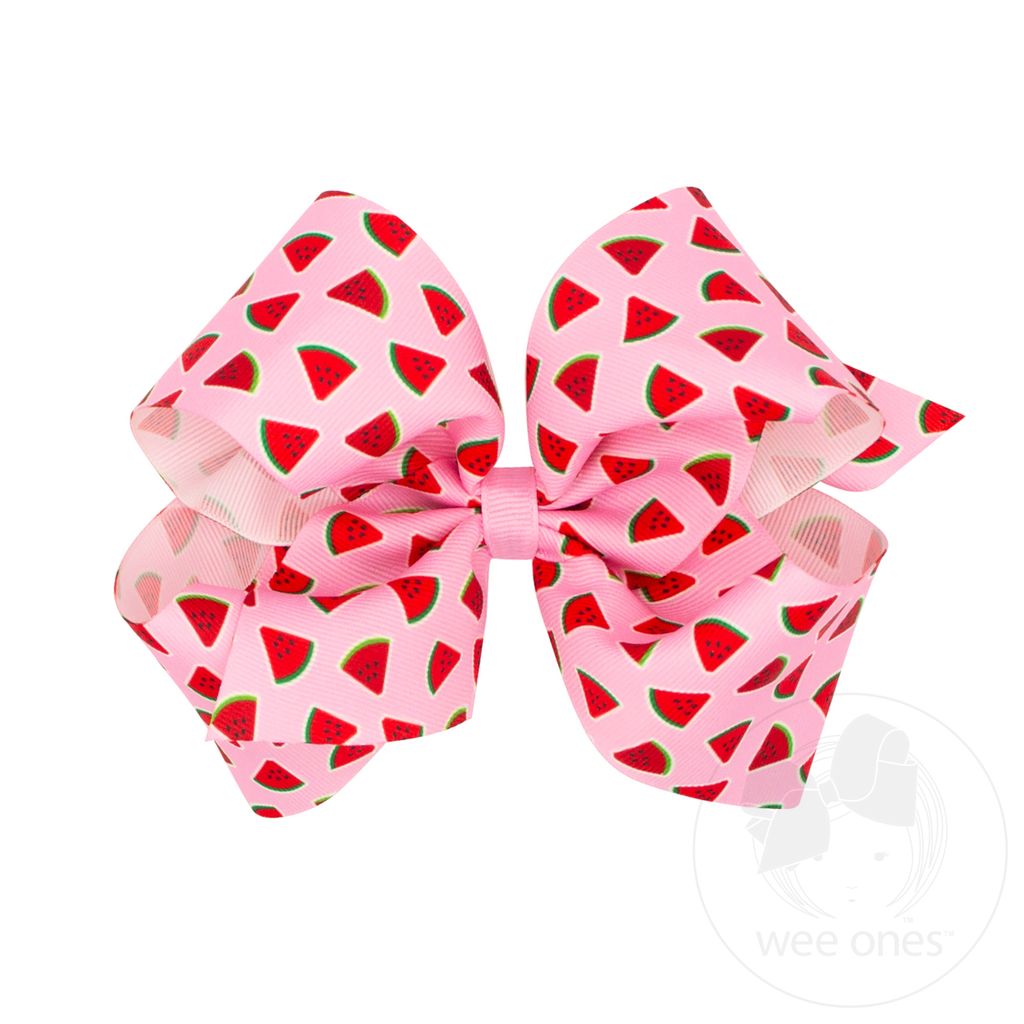 King Grosgrain Watermelon Hair Bow