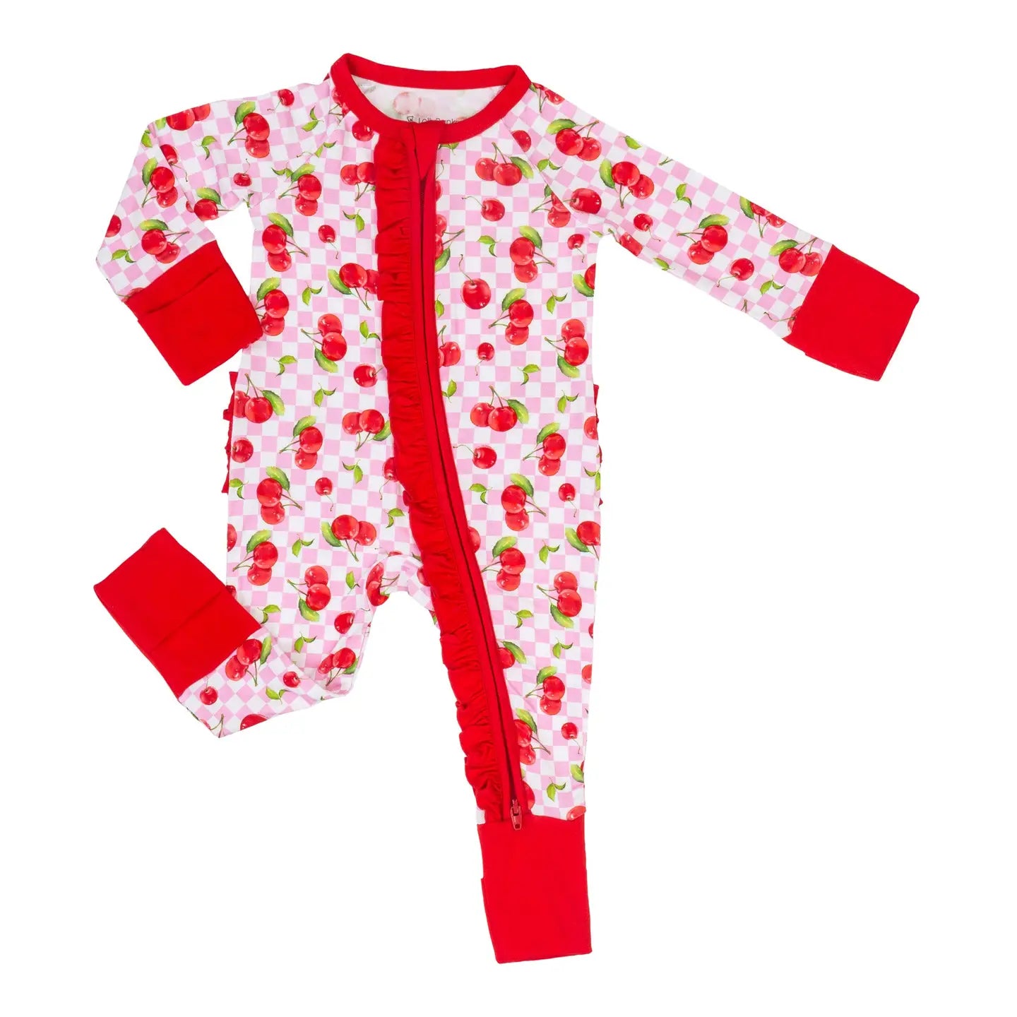 Cherry On Top Zipper Footie