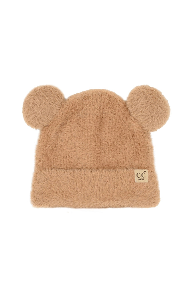 CC Baby Teddy Bear Beanie - Camel