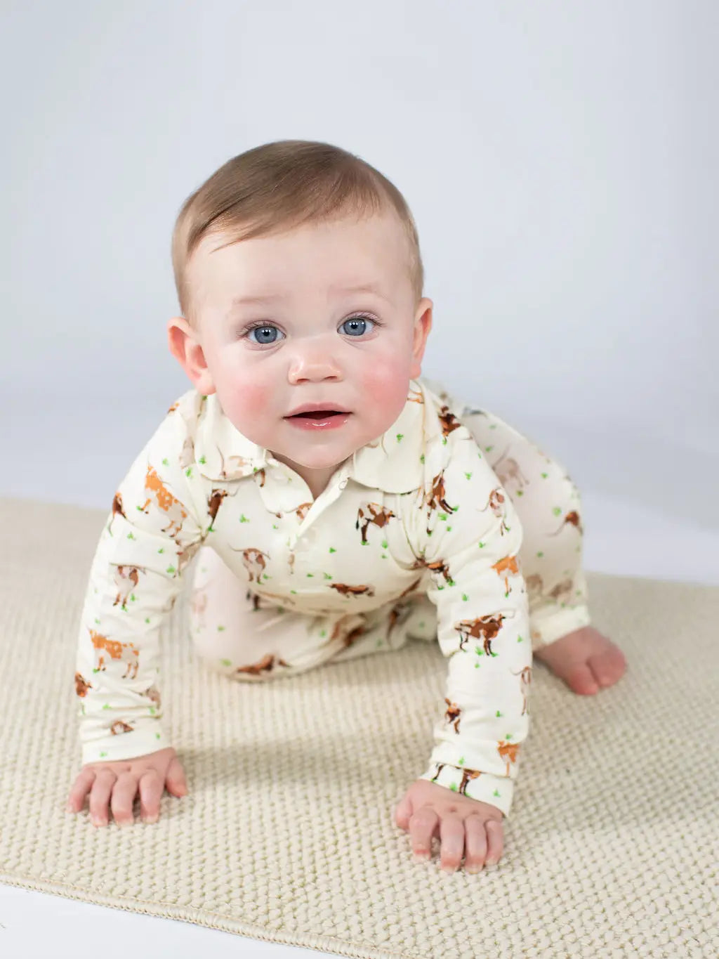 Longhorn Cows Polo Romper