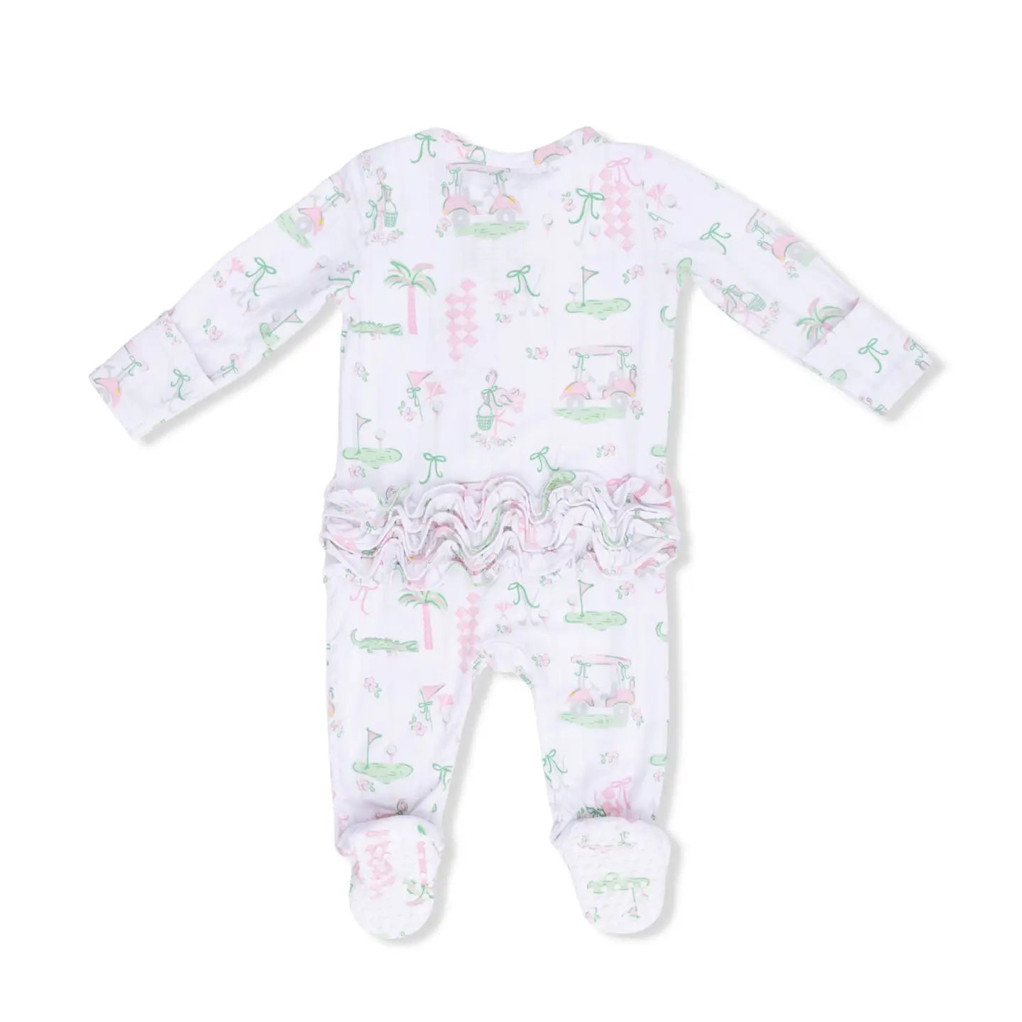 Pretty Golf Ruffle Zipper Footie