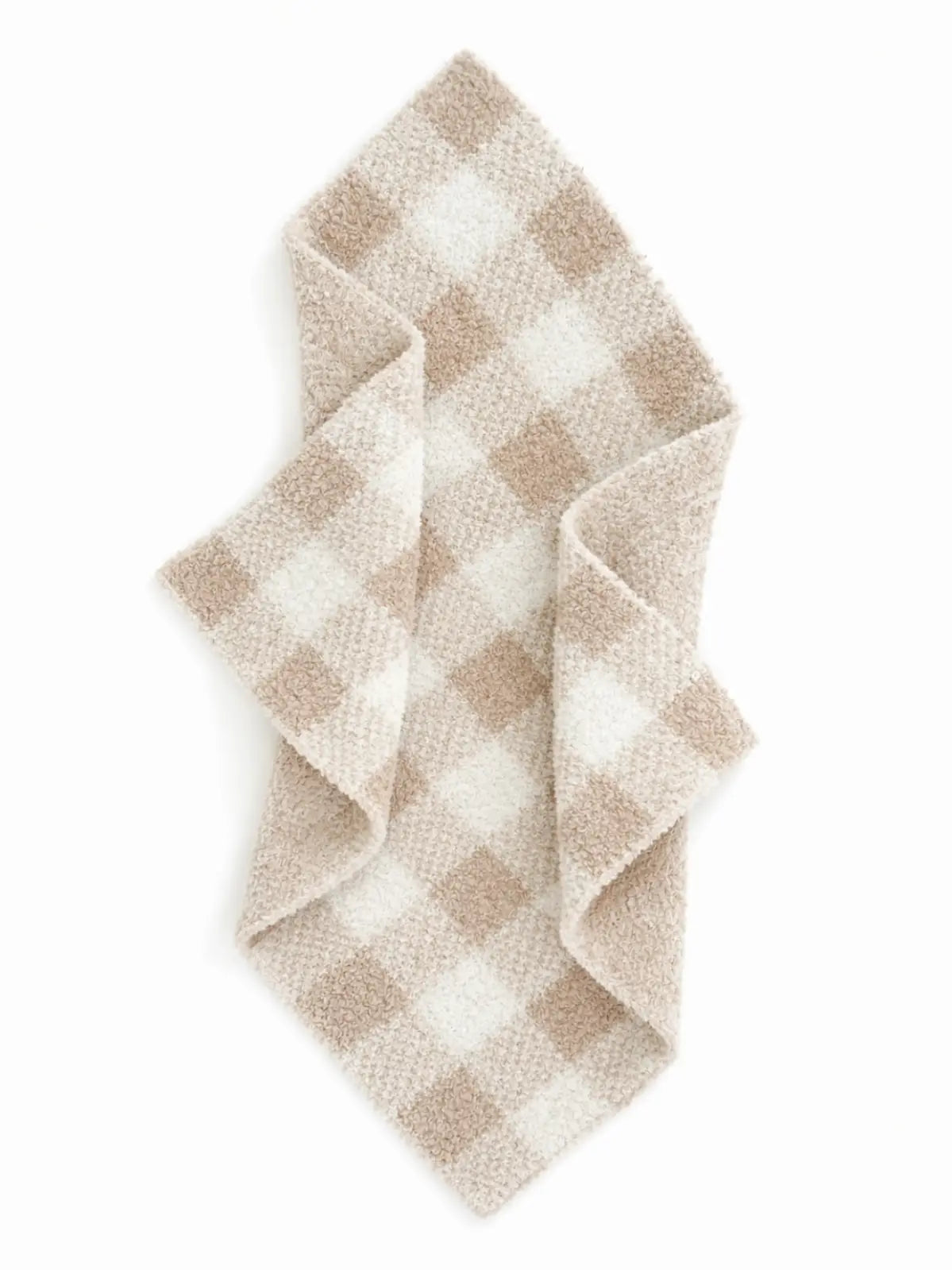 Phufy Bliss Gingham Mini Blanket - Pebble