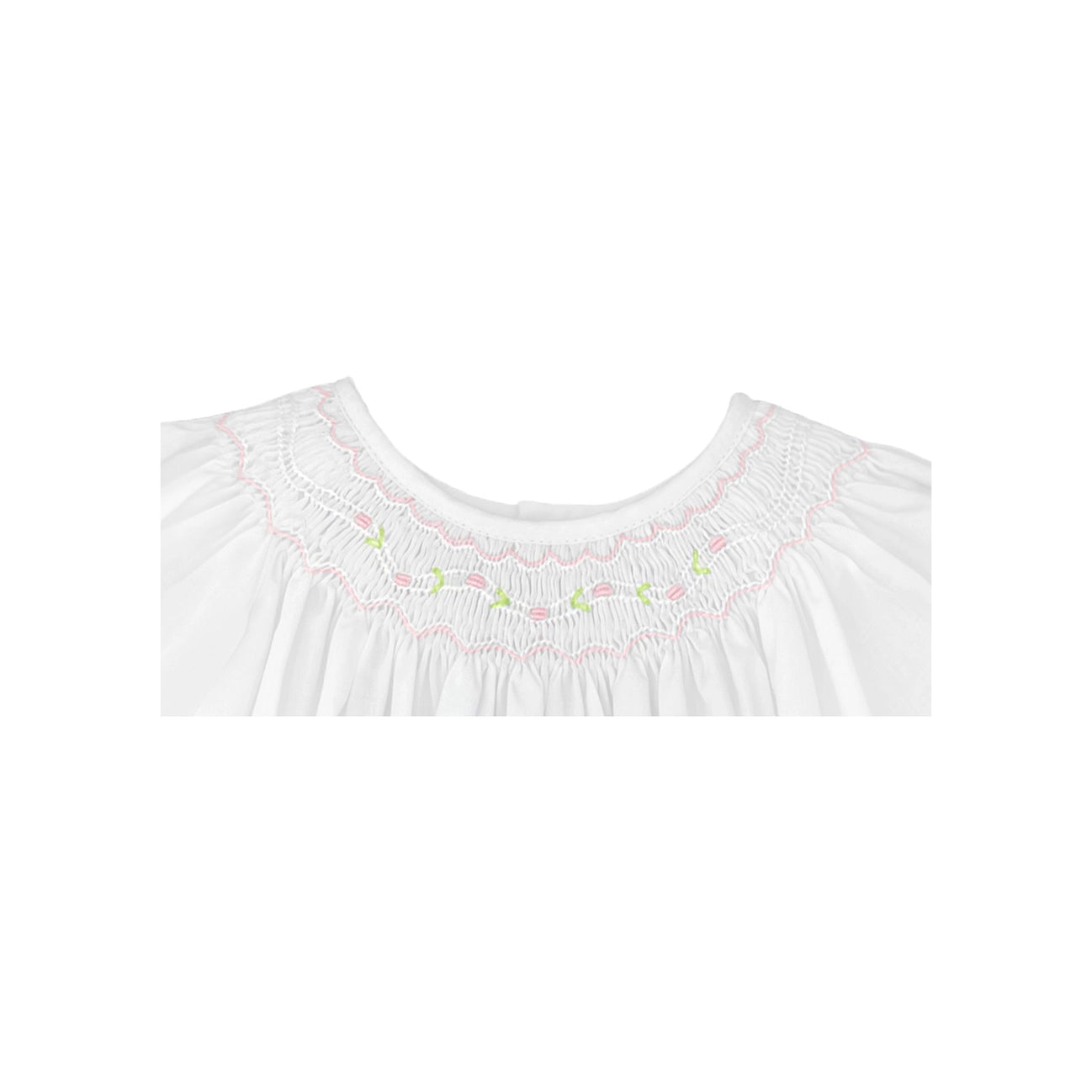 Smocked Daygown - White