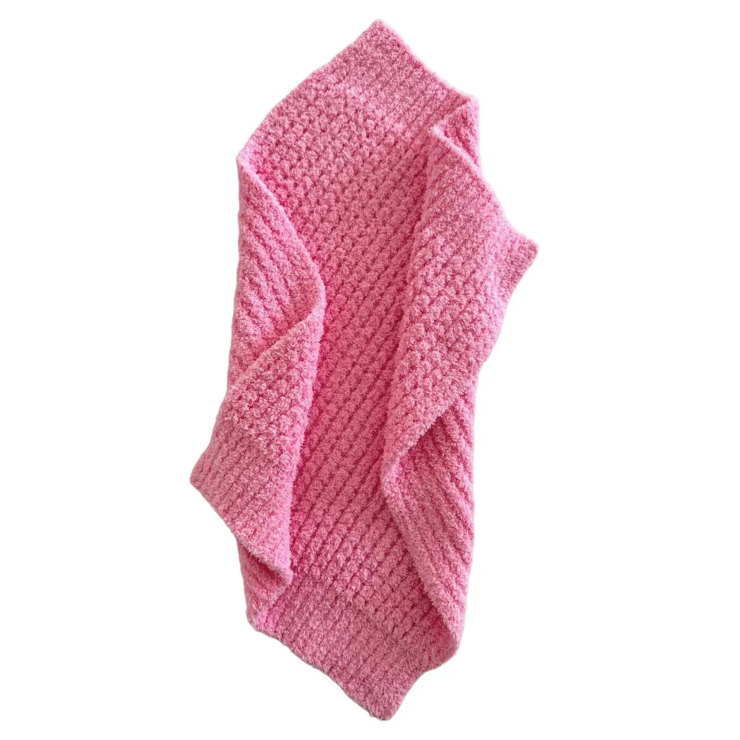 Phufy Waffle Mini Blanket - Cotton Candy Pink