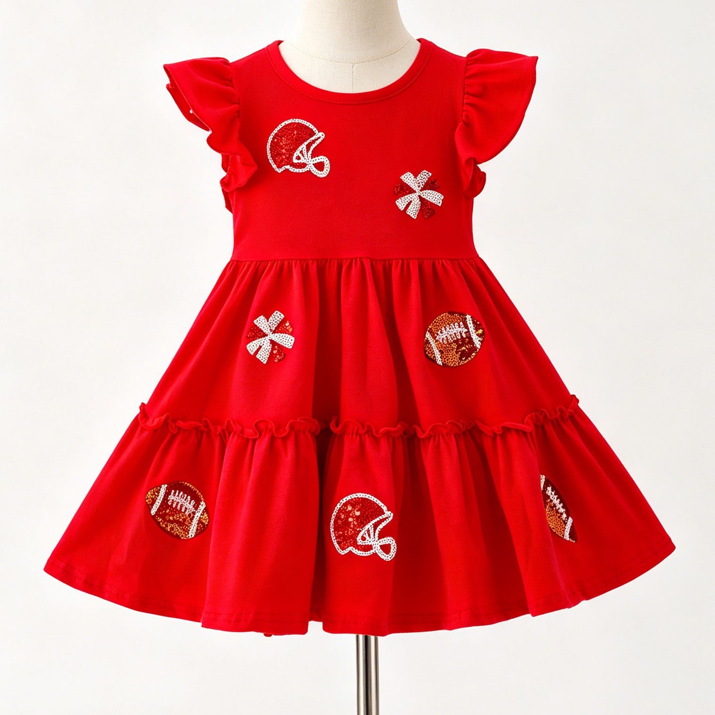 Red Football Sequin Dress