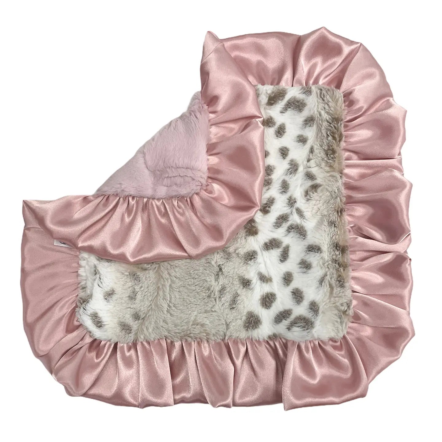 Snowcat Dusty Pink Lovie Blanket