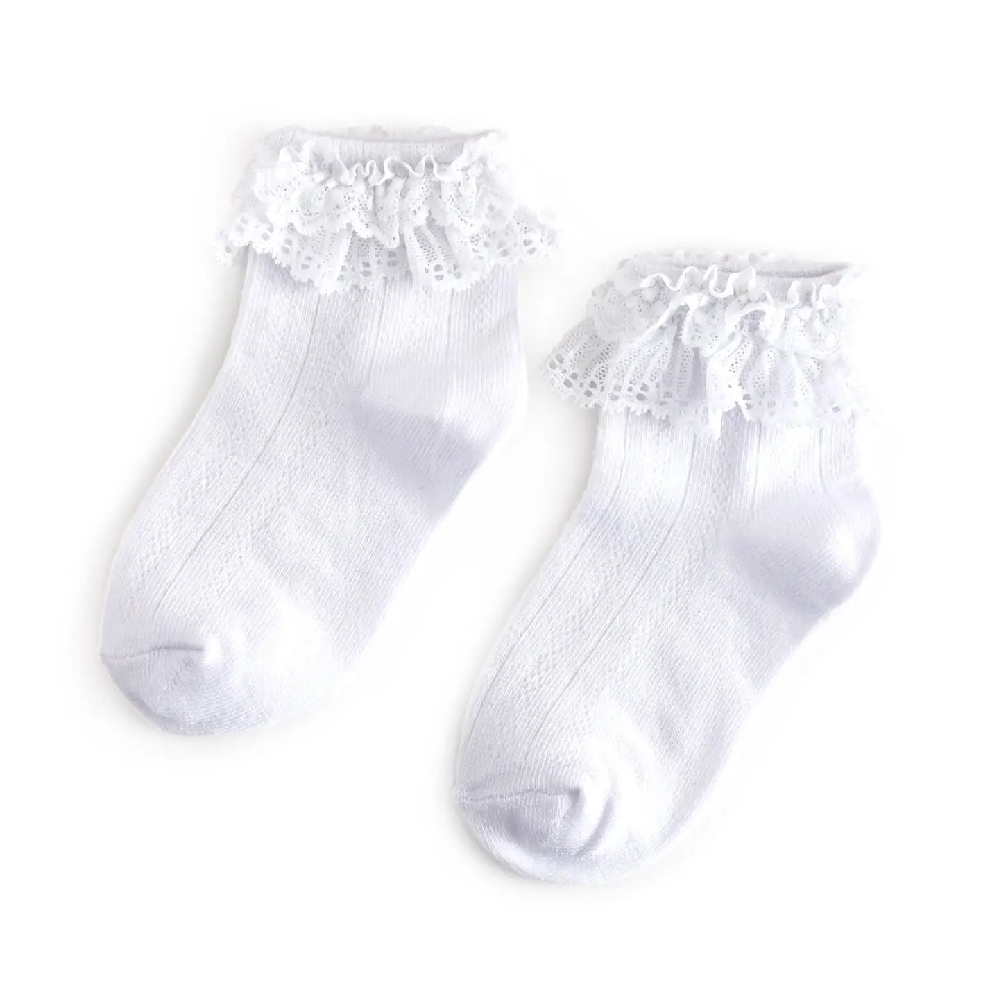 Lace Bobby Socks - White