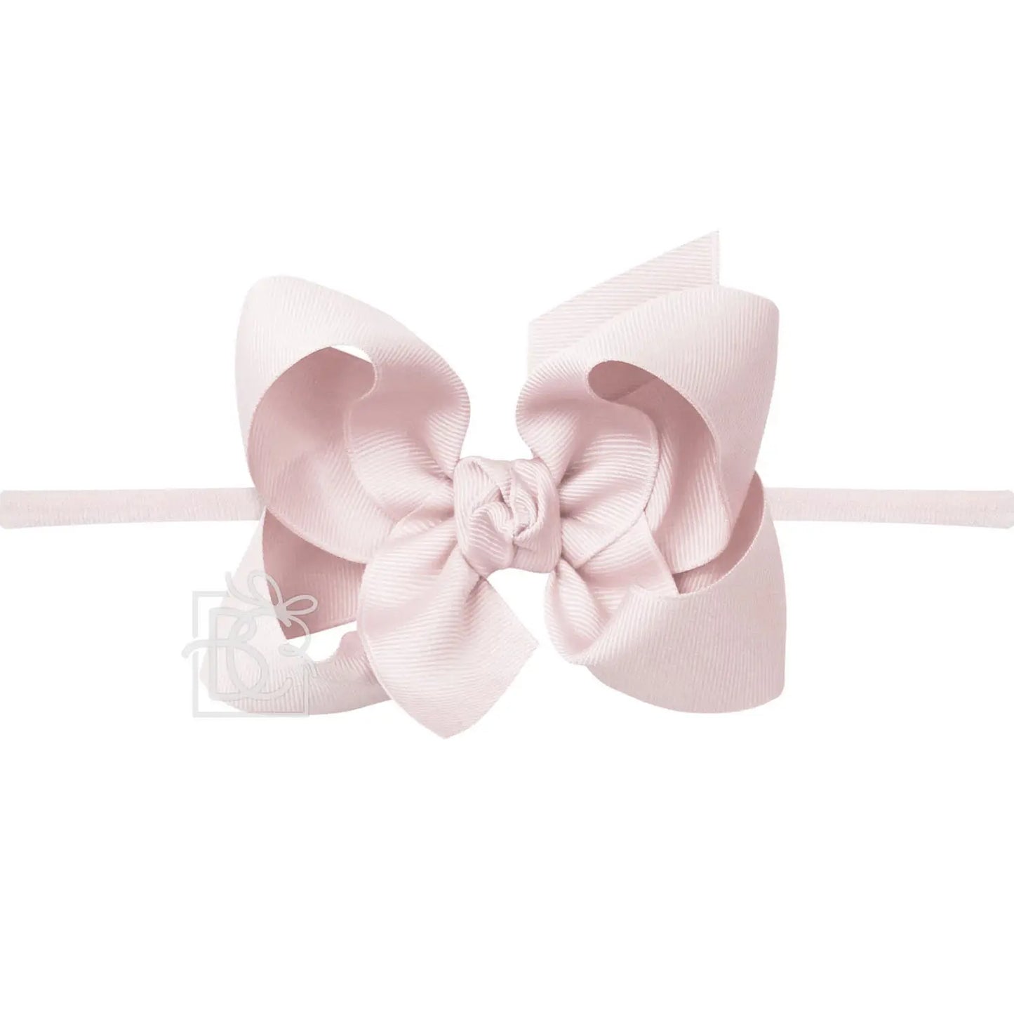 4.5" Headband w/Bow - Powder Pink