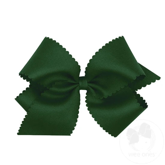King Scallop Bow - Forest Green