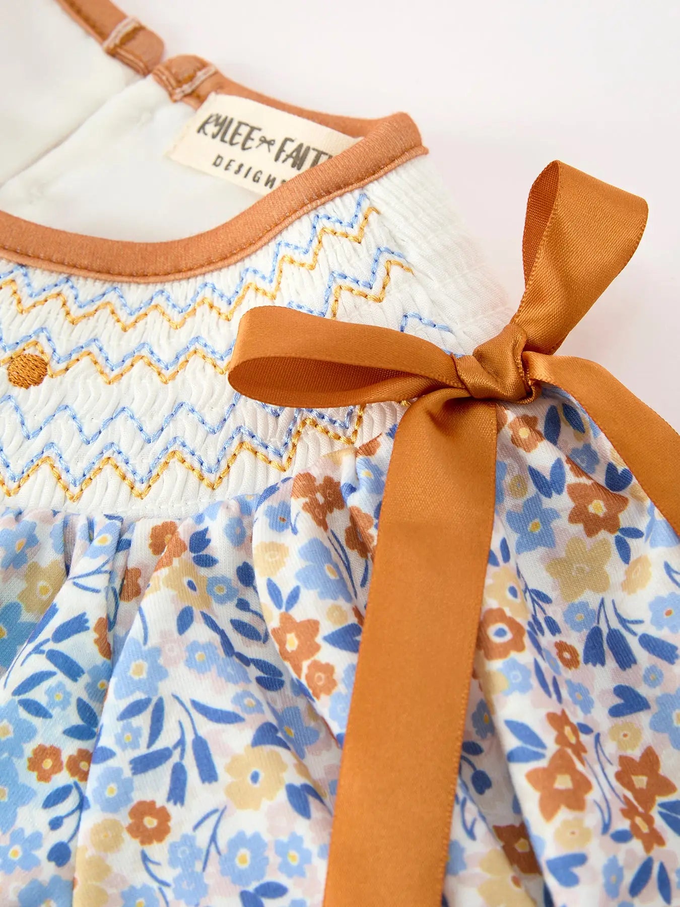 Fall Floral Smock Dress