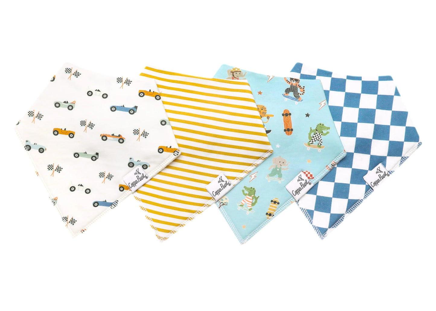 Copper Pearl Bandana Bib Set (4-pack) - Speedster