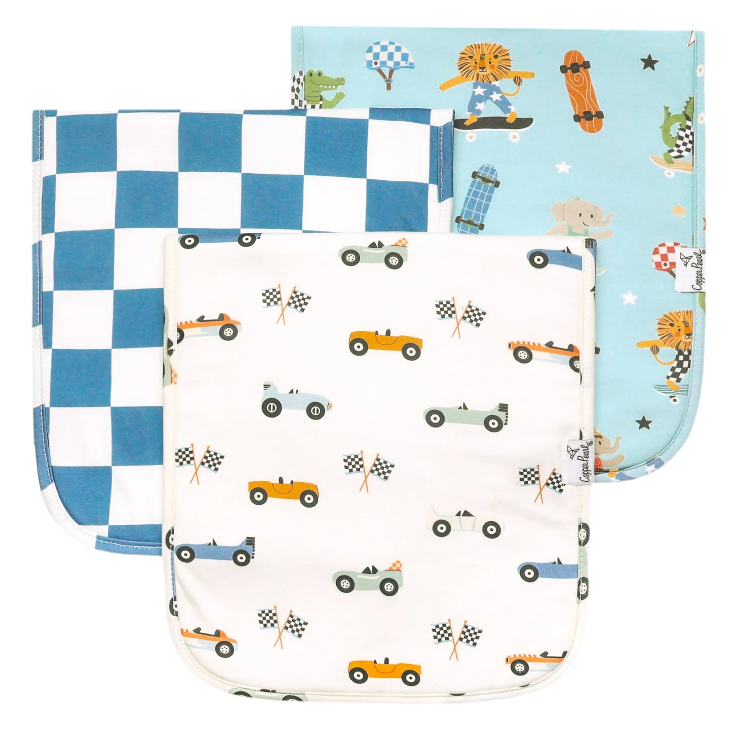 Copper Pearl Burp Cloth Set (3-pack) - Speedster