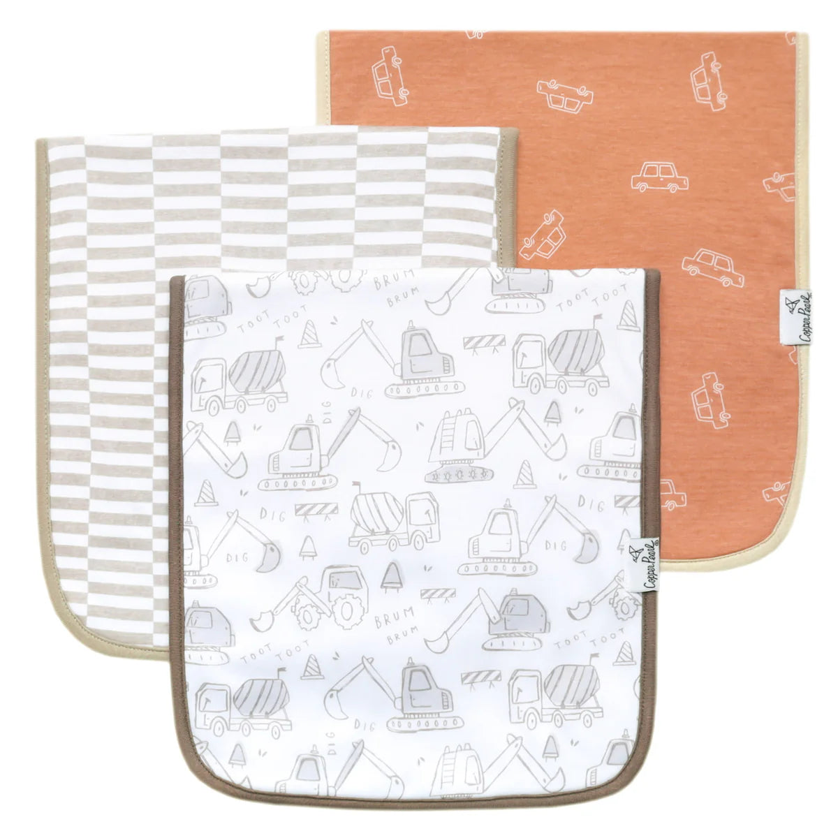 Copper Pearl Burp Cloth Set (3-pack) - Gage