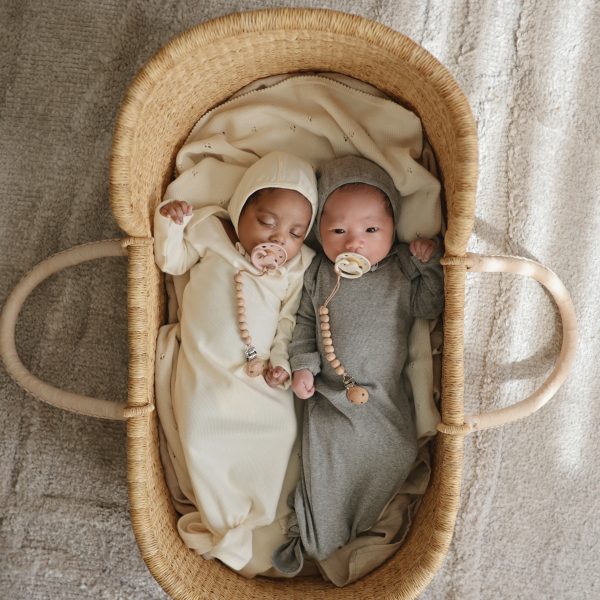 Silicone Pacifier Clip | Hera (Faux Wood)