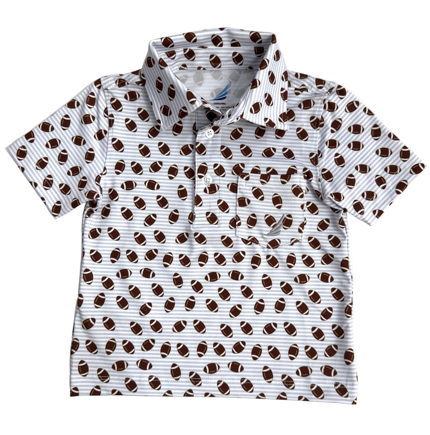 Performance Football Print Polo