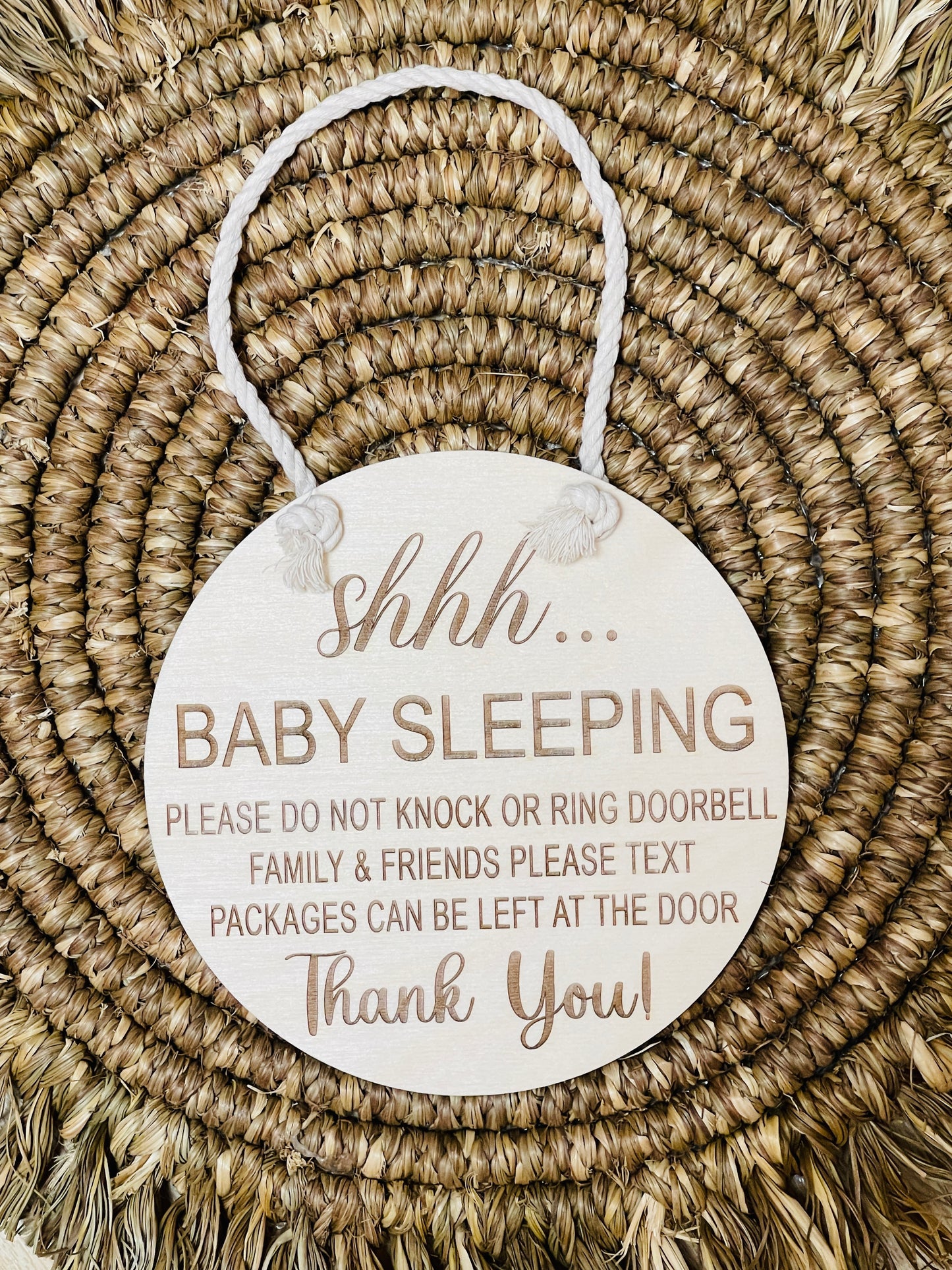 SSSHH! Baby Sleeping Door Hanger