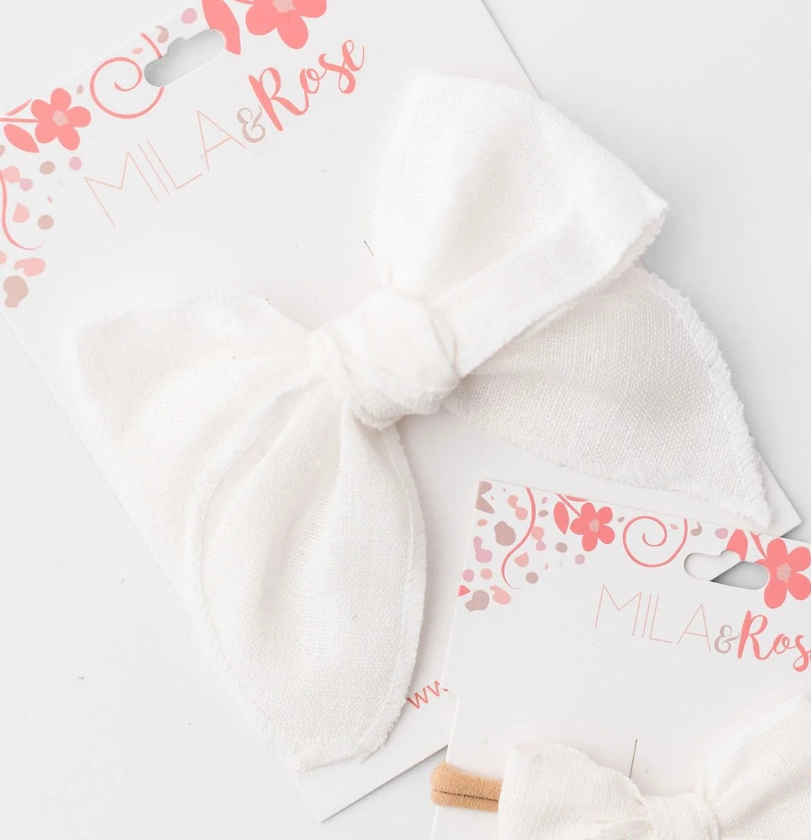 Classic Hair Bow - White