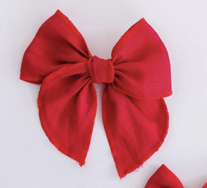 Classic Hair Bow - Red