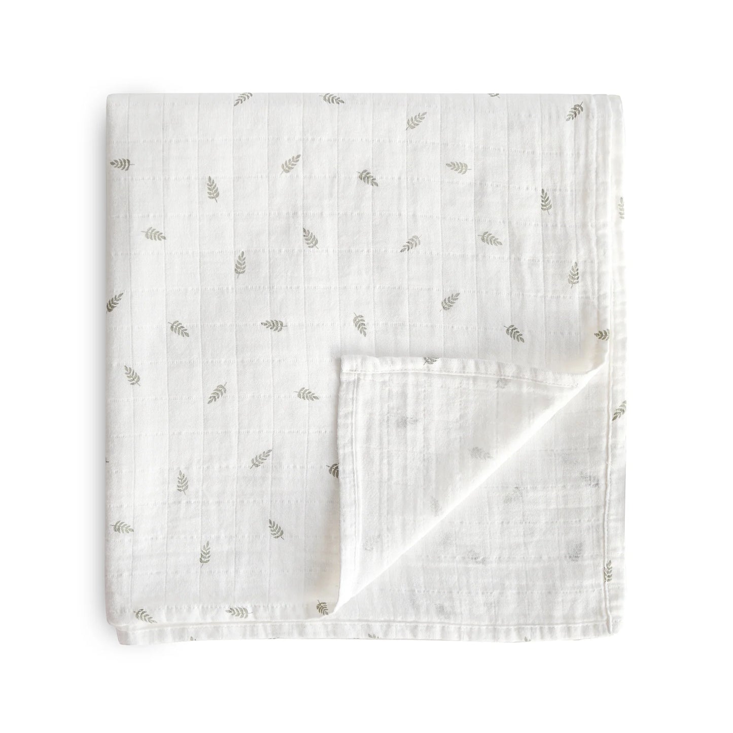 Muslin Swaddle Blanket Organic Cotton - Leaves