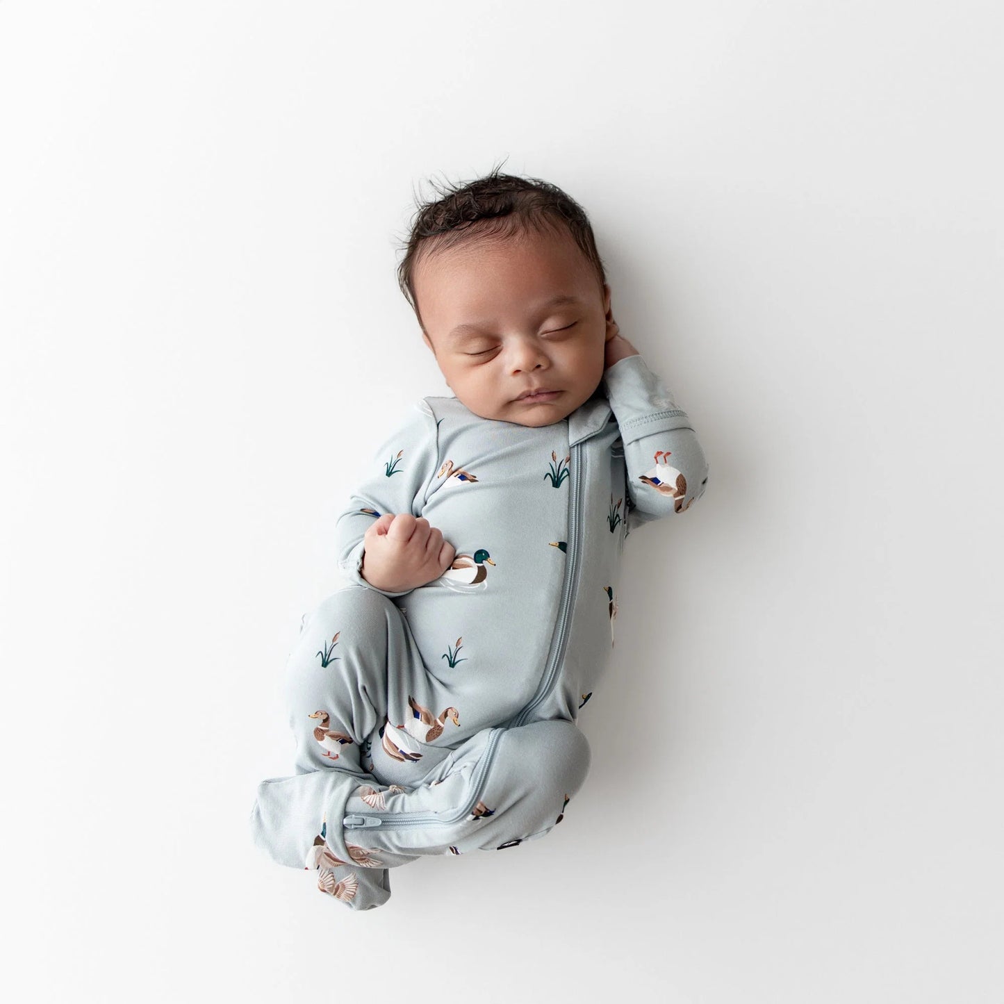 Kyte Zippered Footie - Mallard Duck