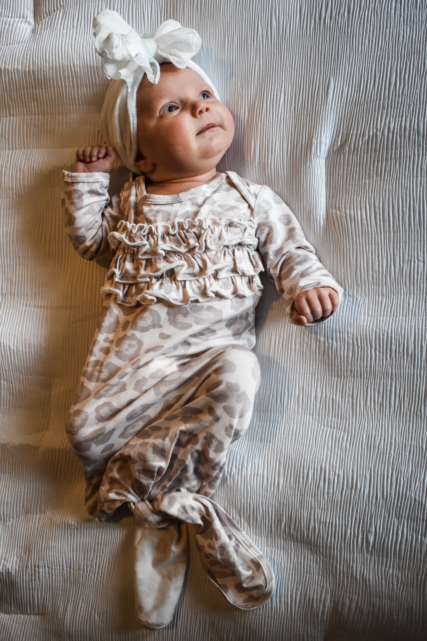 Natural Leopard Knot Gown