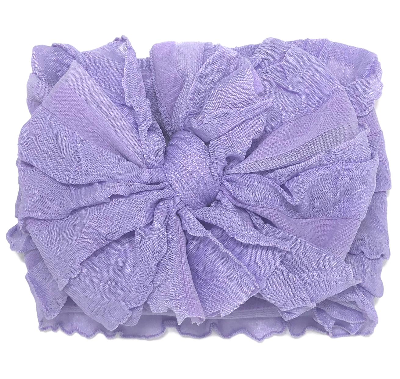 Ruffled Headband - lavender
