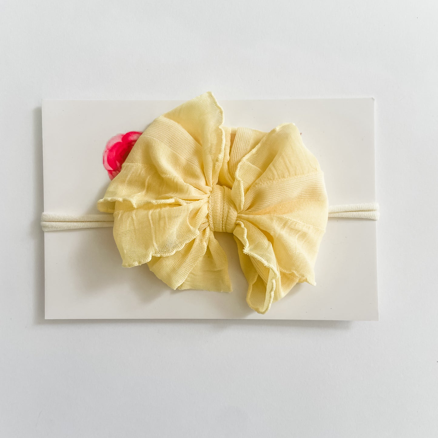 Mini Ruffled Headband - buttercup