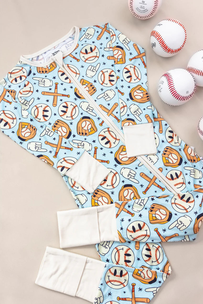 Baseball Smiley Dream Romper