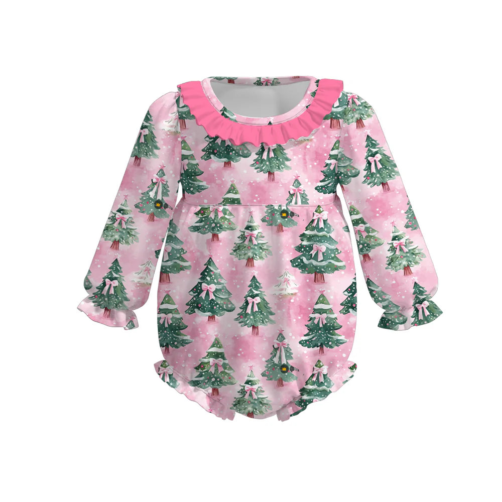 Pink Christmas Tree Print Bubble