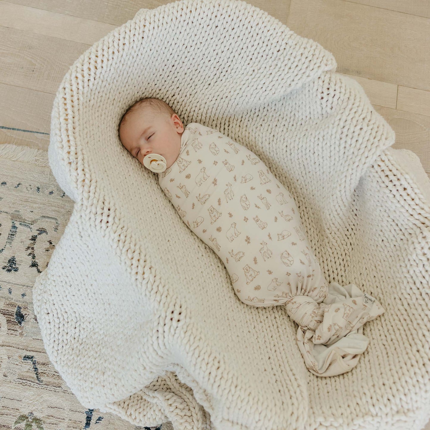 Copper Pearl Knit Swaddle Blanket - Dylan