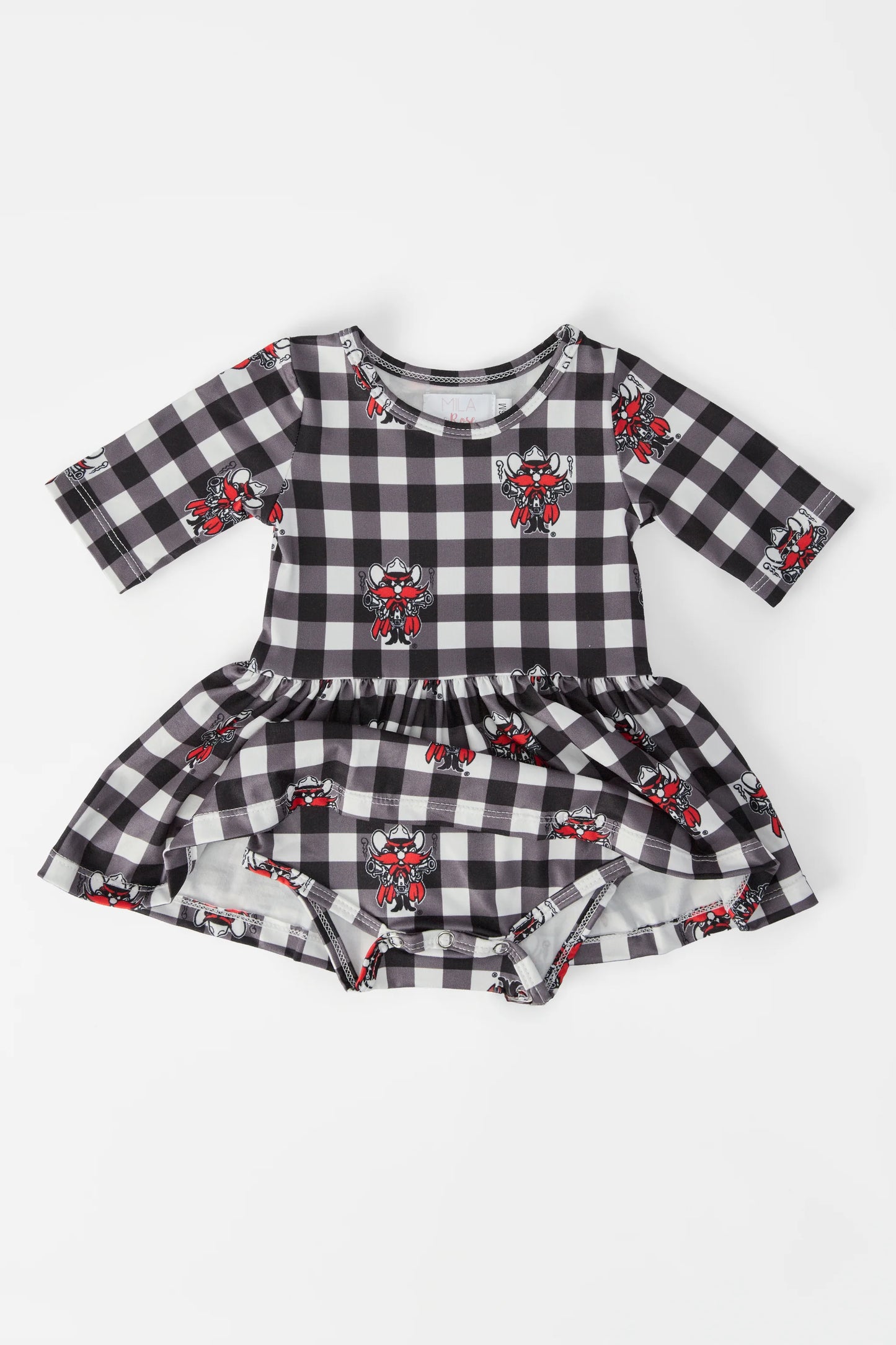 Texas Tech Plaid Twirl Bodysuit