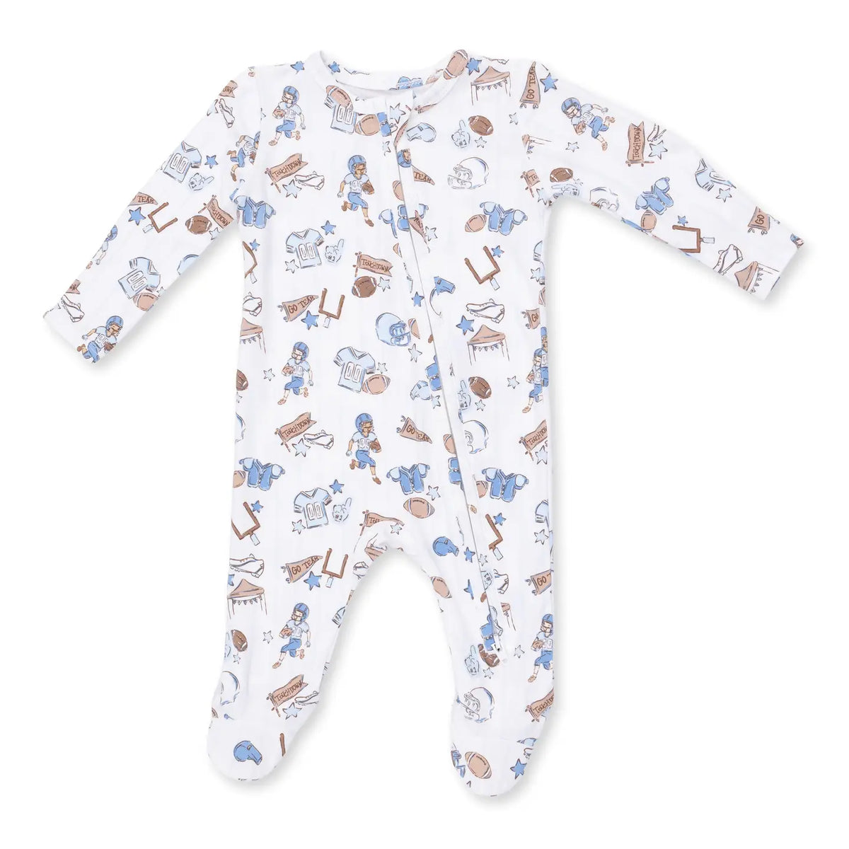 Football Nursery Zipper Footie