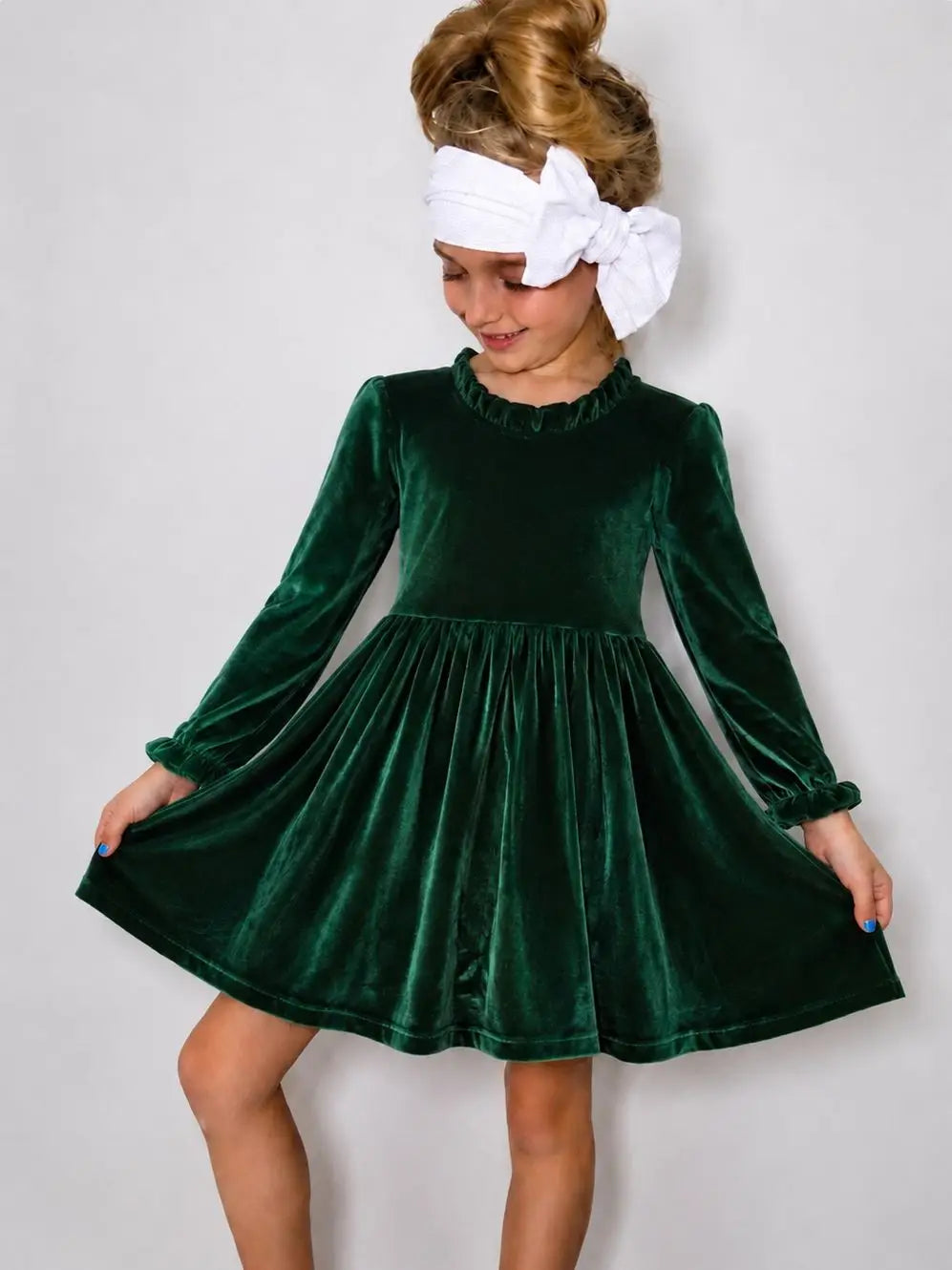 Emerald Velvet Dress