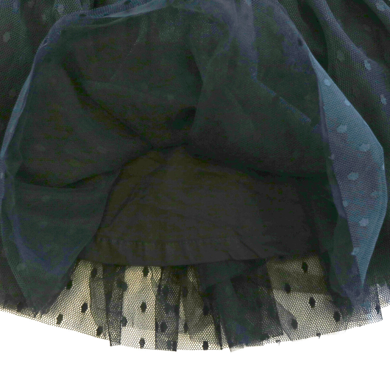 Mesh Dots Tutu Skirt - Black