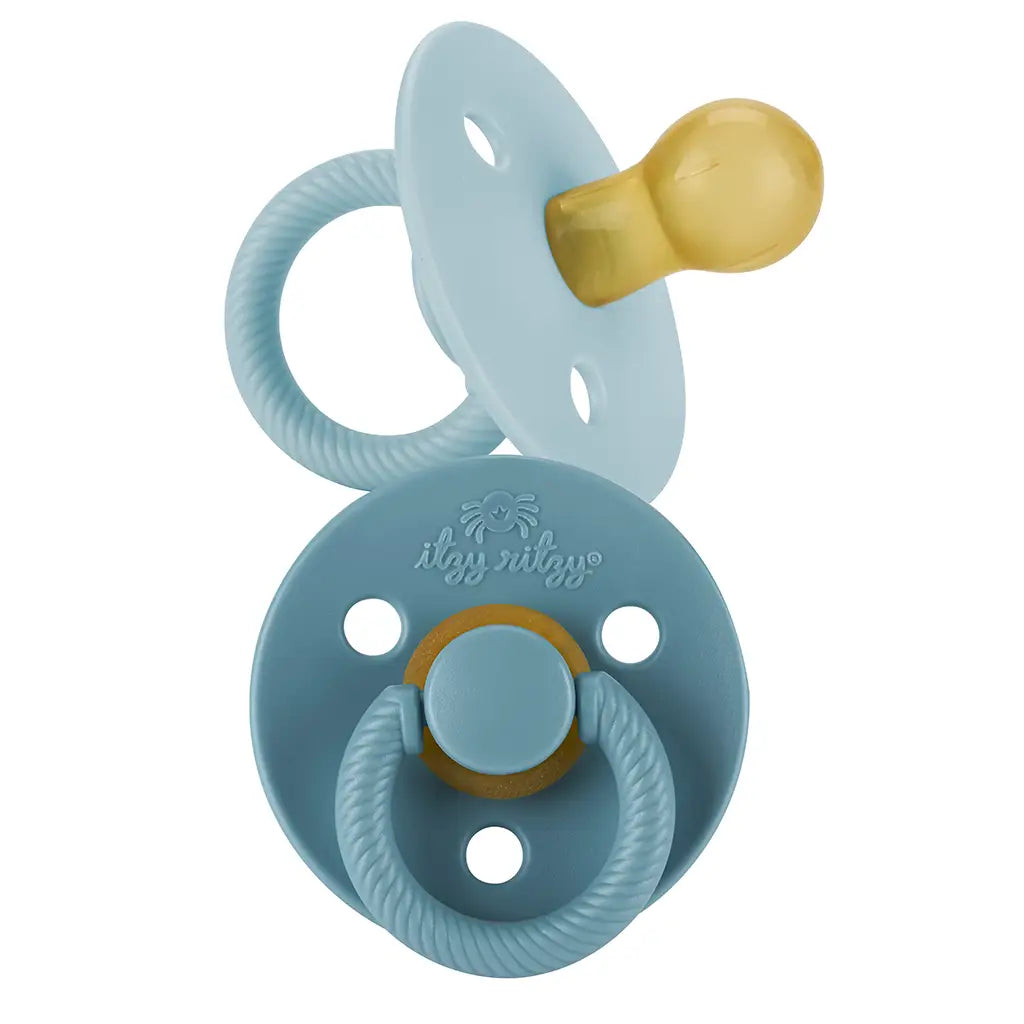 Itzy Soother Natural Rubber Paci Set - Harbor/Coast