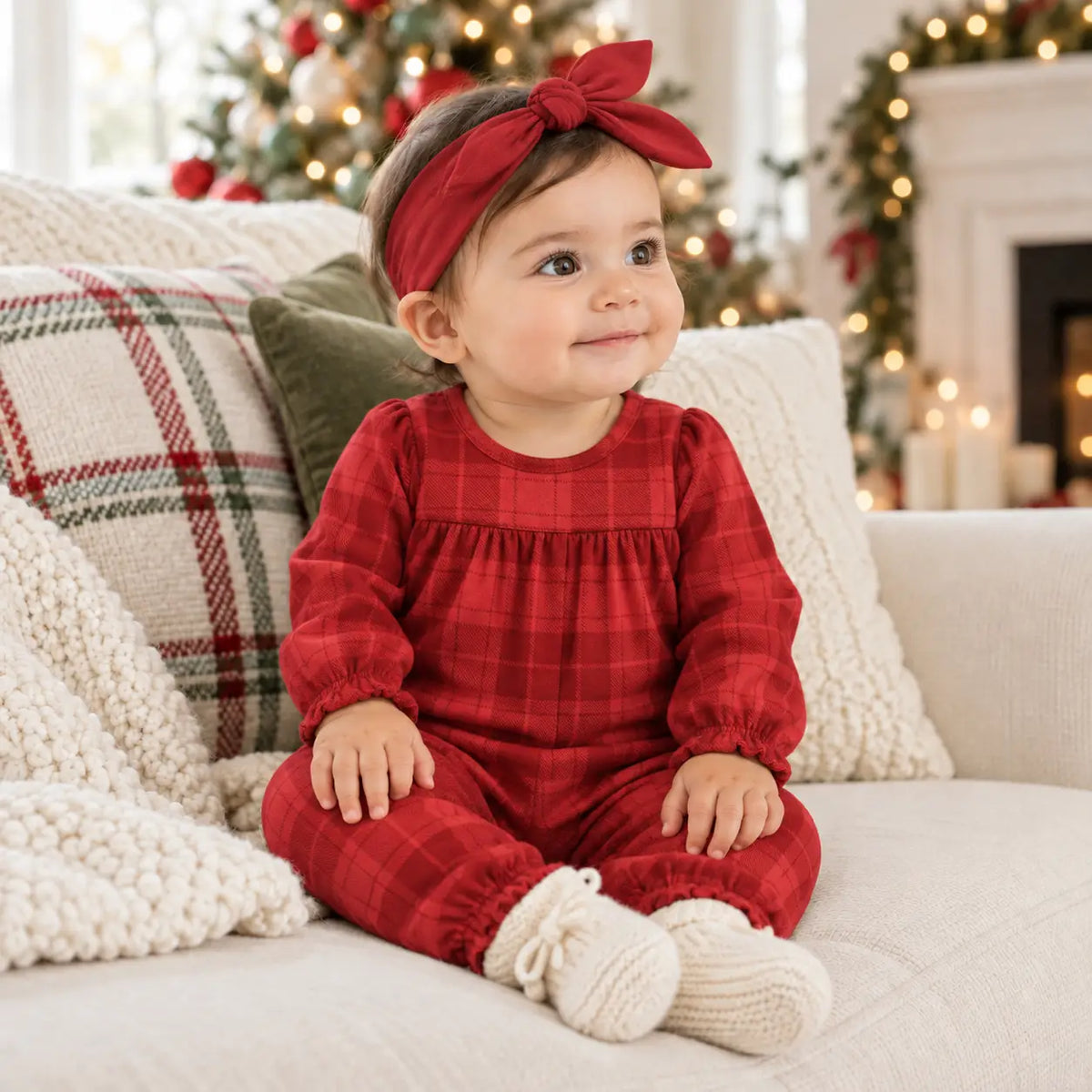 Red Plaid Romper