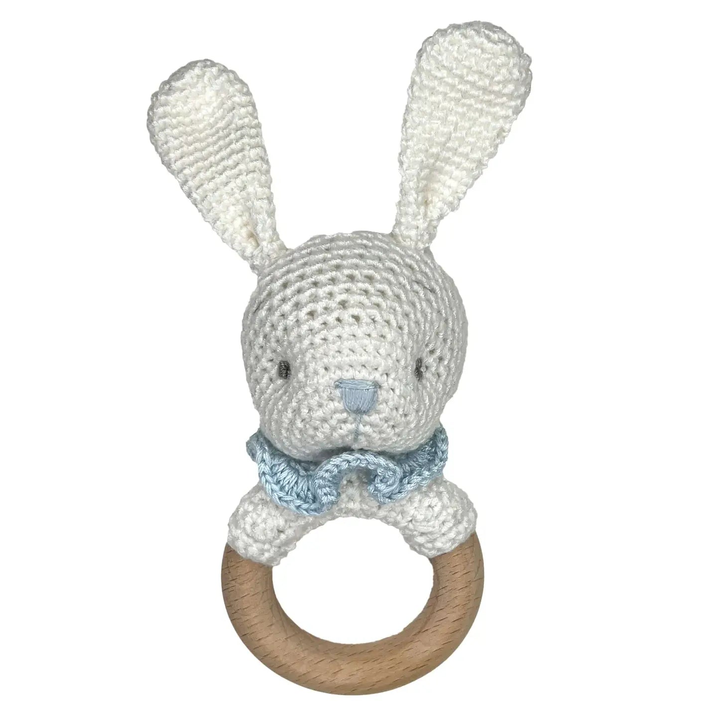 Bunny Crochet Rattle - Blue